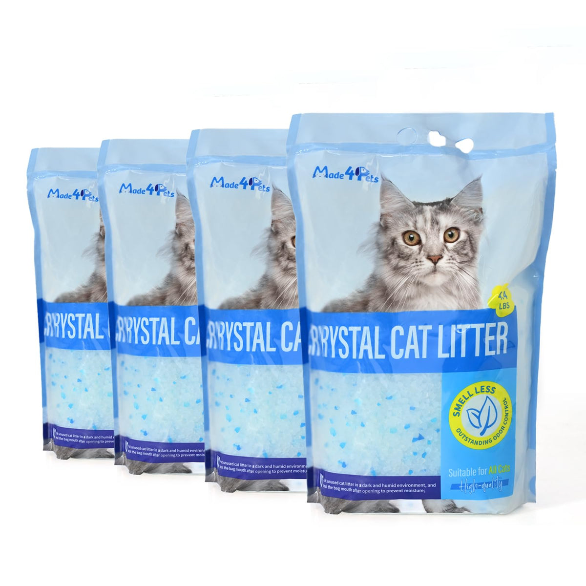 Made4Pets paquet avant montrant l’emballage pratique et le contrôle des odeurs