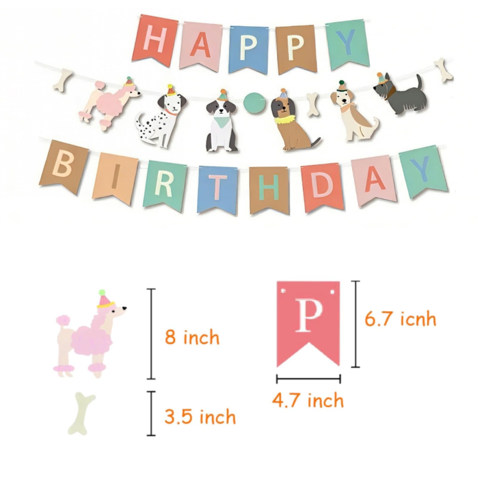 MAGITWAY bannière Happy Birthday dépliée, fond photogénique pour selfies