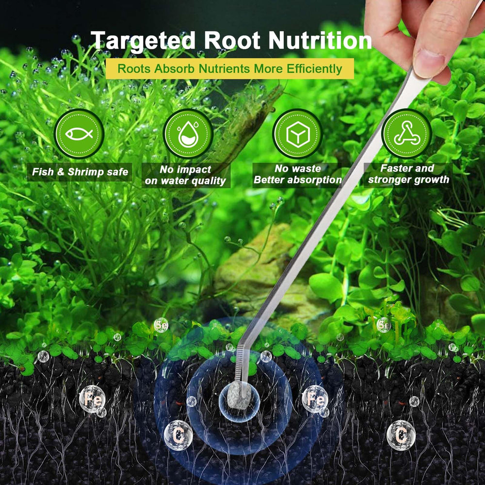MagTool en place avec pinces d’aquascaping bénéfice placement précis et rapide