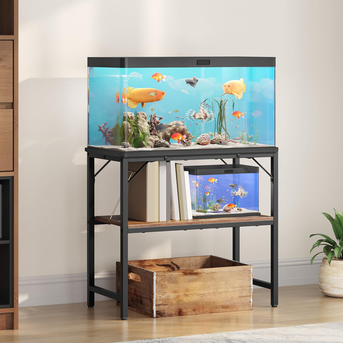 MAHANCRIS vue avant du support montrant silhouette solide et style marron rustique