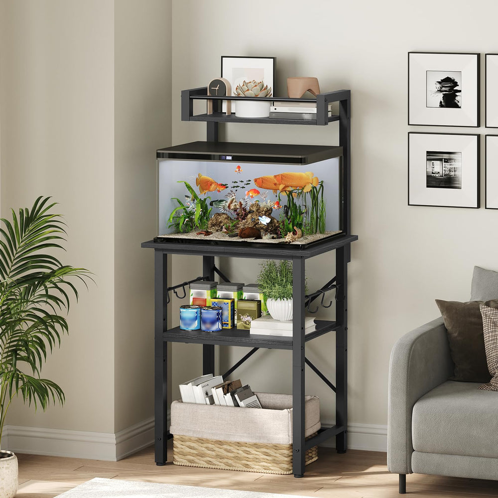 MAHANCRIS support aquarium vu de face, stabilise le bac et optimise l'espace