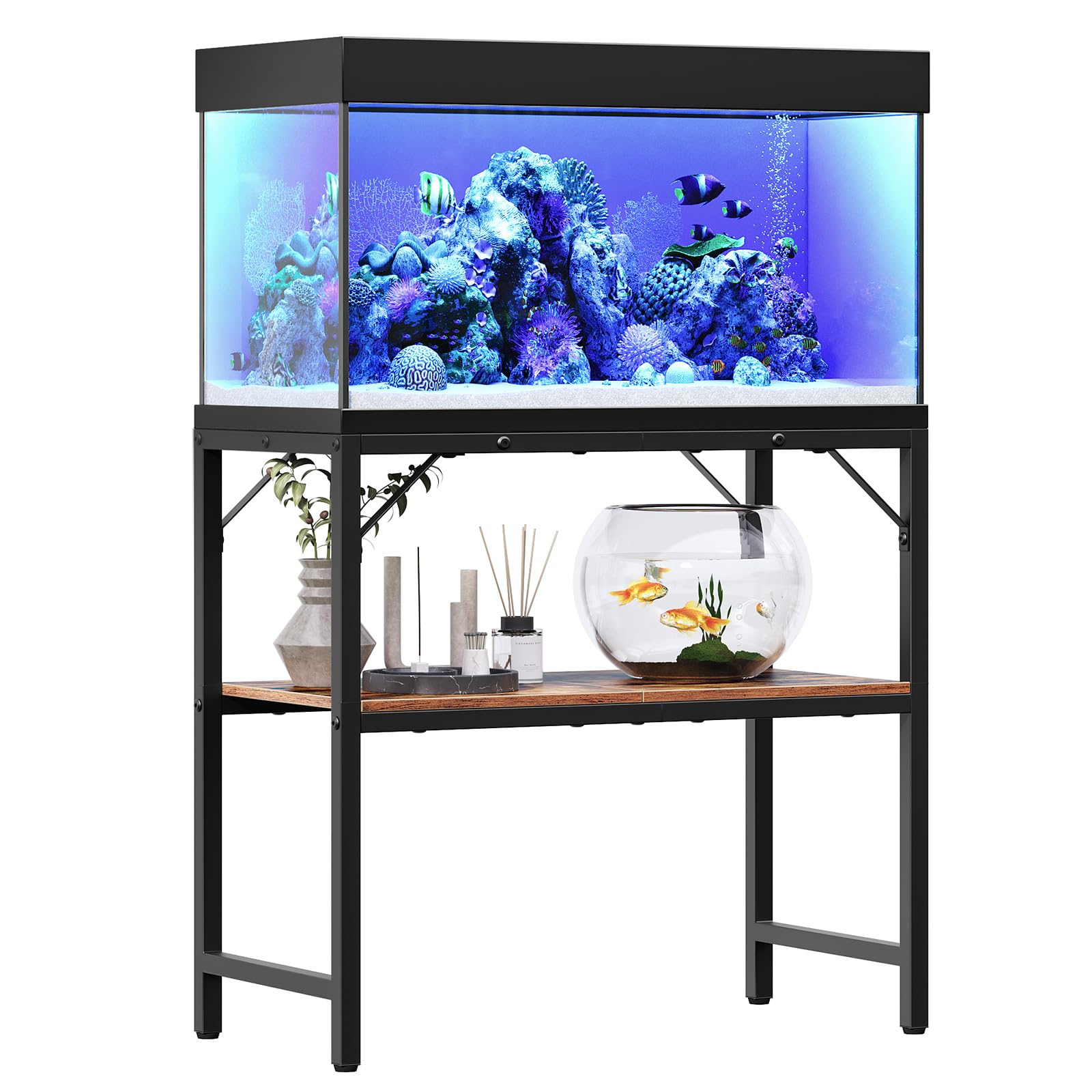 MAHANCRIS rangement inférieur rempli illustrant capacité pour accessoires volumineux