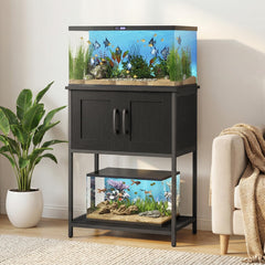 MAHANCRIS étagère inférieure accueillant petit terrarium organisé