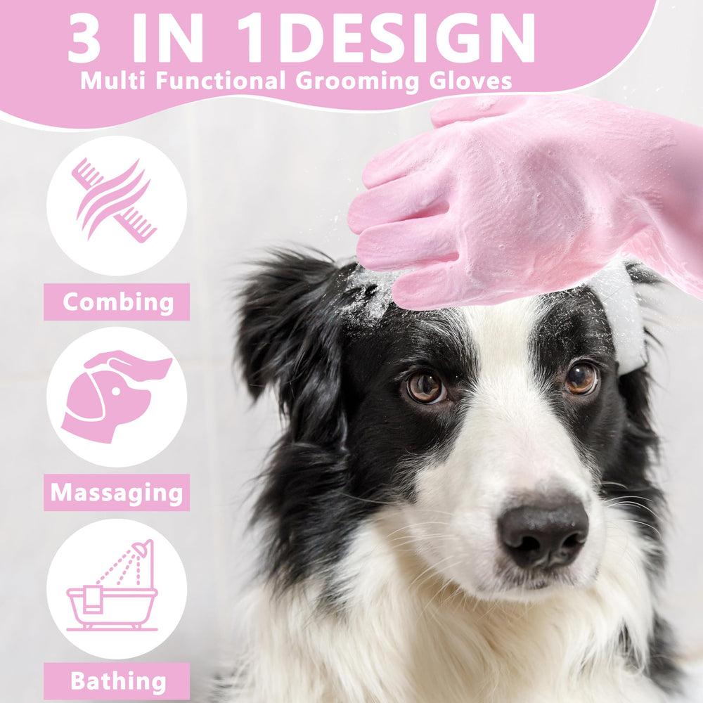 Maiiu dos du gant avec petites pastilles pour démêler et masser