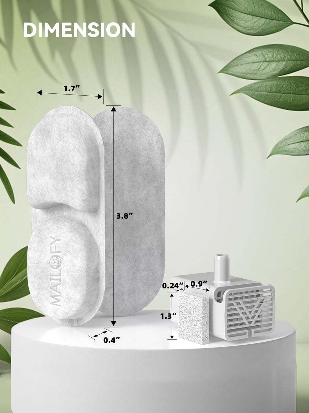 MAILOFY pack de filtres et éponges inclus pour filtration 4 couches