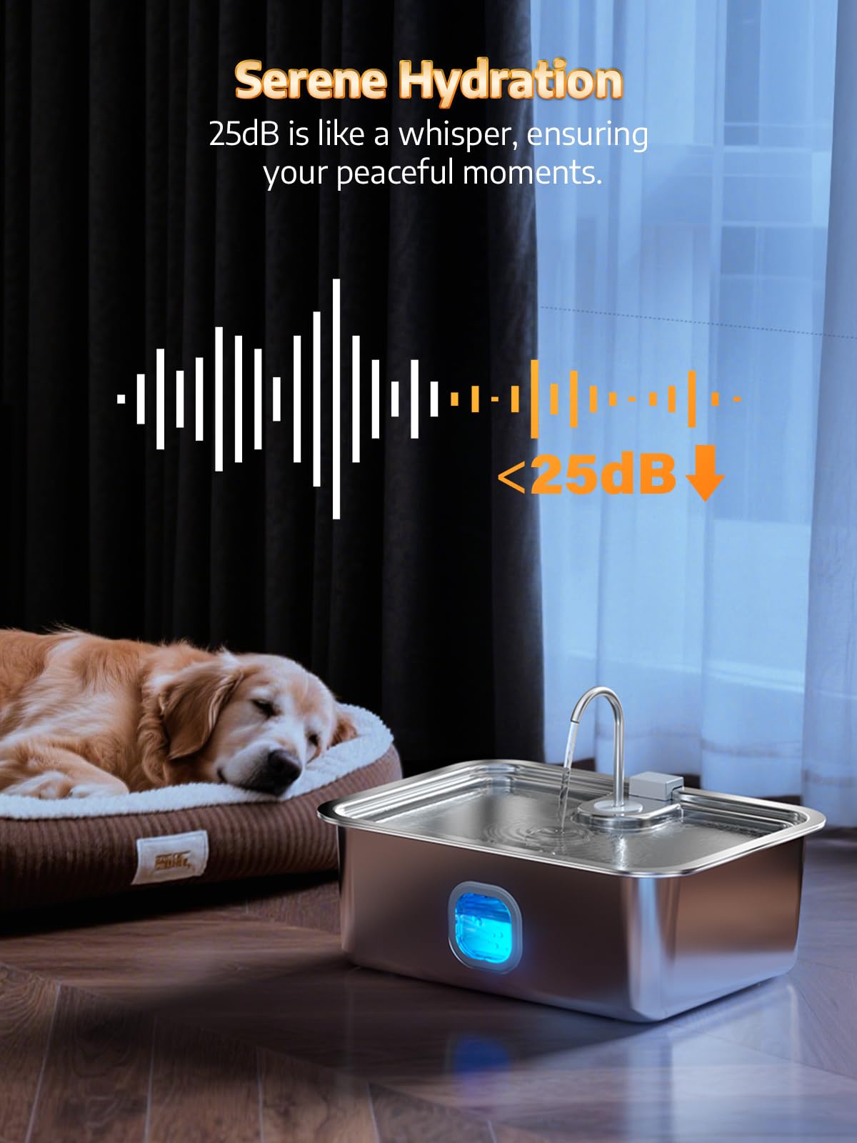 MAILOFY fontaine placée en intérieur pour hydratation sereine