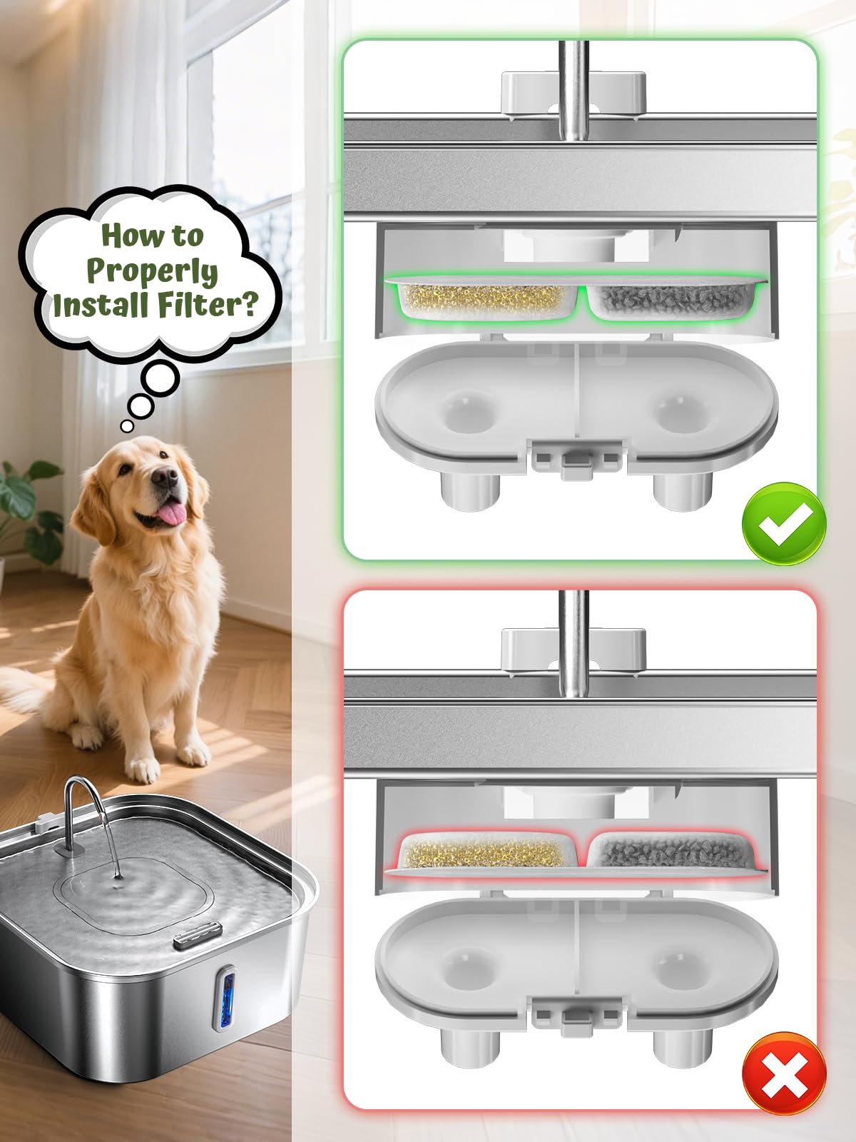 MAILOFY zone de boisson extra large pour confort de plusieurs chiens