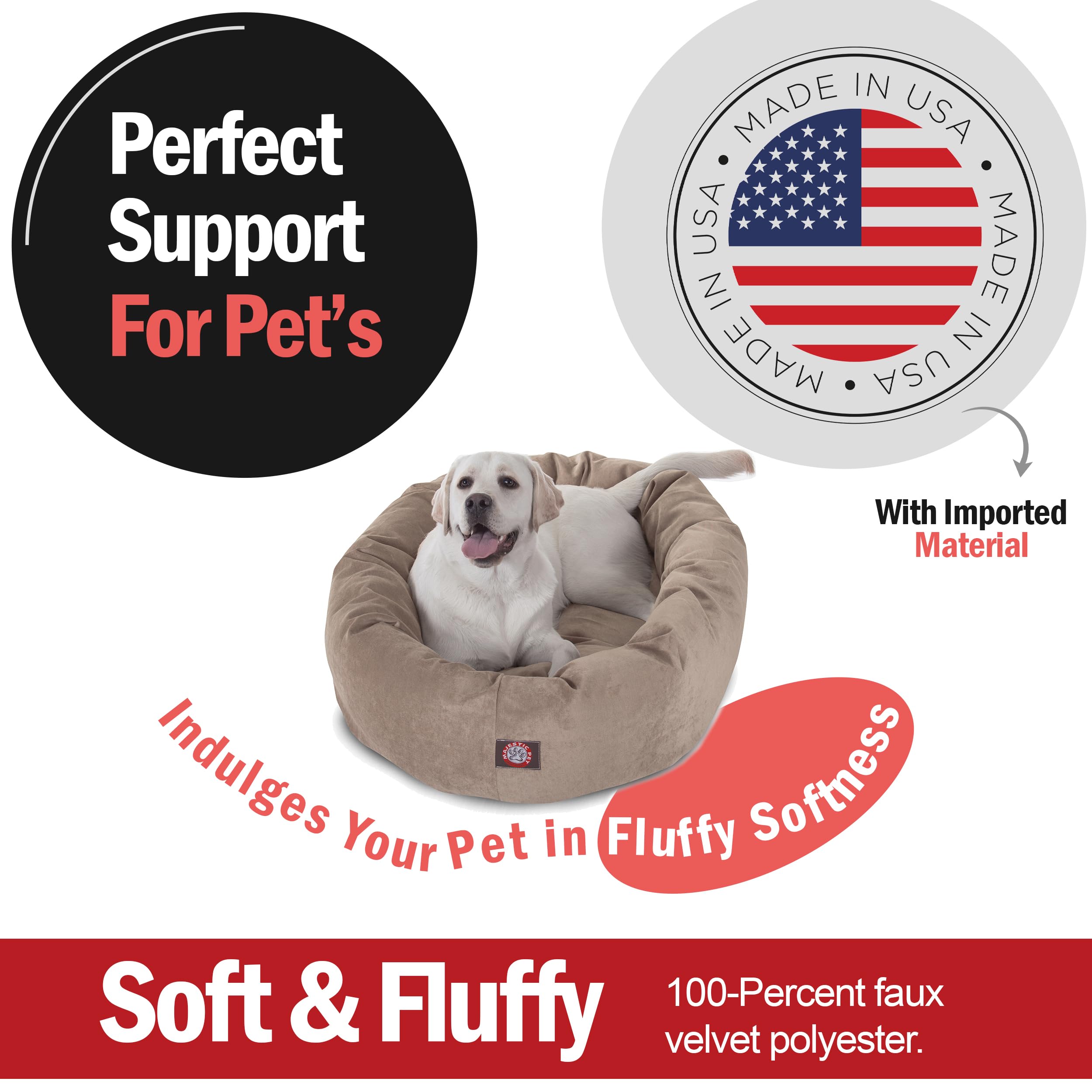 Majestic Pet micro-velvet texture douce pour confort visible