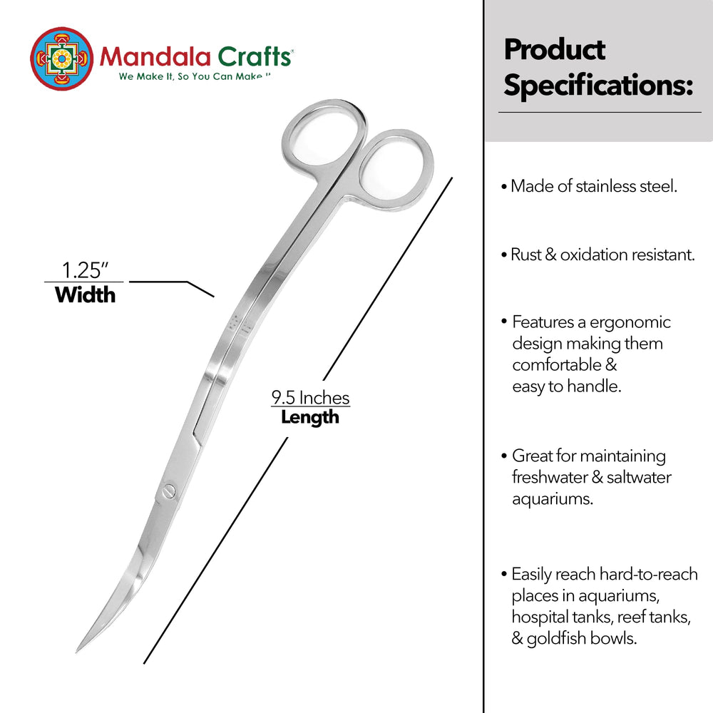 Mandala Crafts ciseaux en action dans un aquarium, taille sans perturber