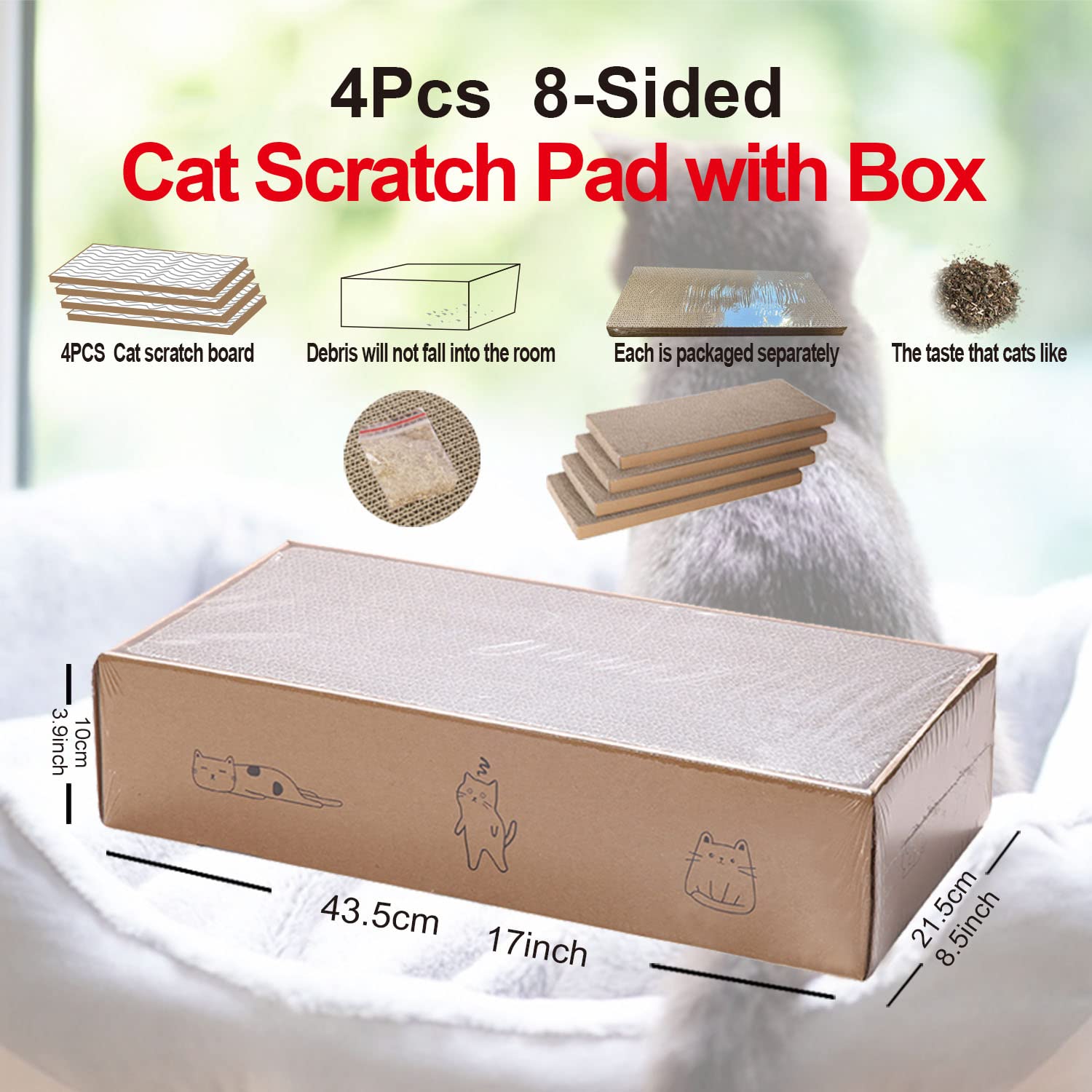 Mankaide plaque en carton gros plan montrant texture durable pour griffes