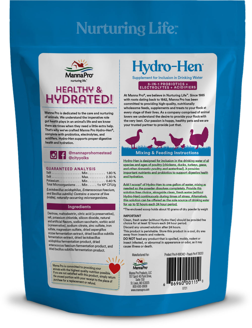 Comparaison de taille du pot Manna Pro Hydro-Hen illustrant le rendement économique