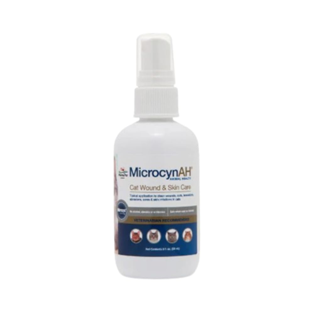 Manna Pro MicrocynAH flacon avant montrant étiquette claire et prise en main pratique