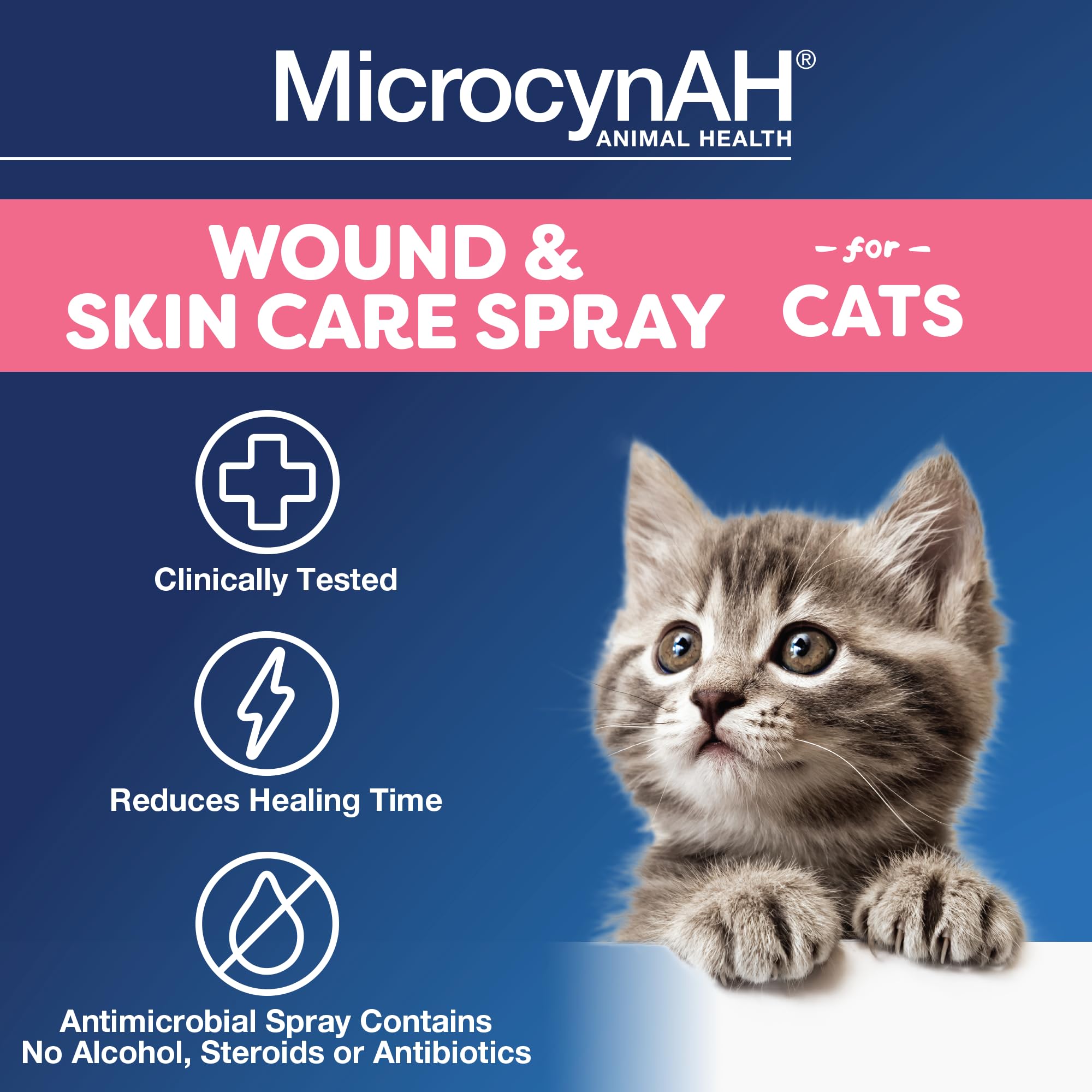 Manna Pro MicrocynAH en utilisation sur chat pour un soin rapide et facile