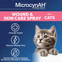 Manna Pro MicrocynAH en utilisation sur chat pour un soin rapide et facile