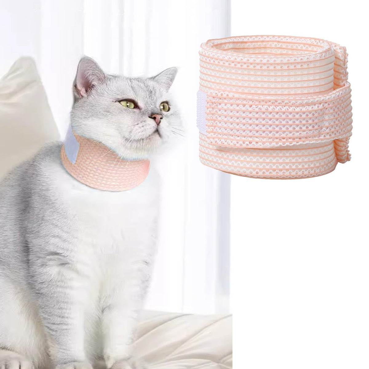 MANON ROSA collerette vue avant montrant fixation facile et protection
