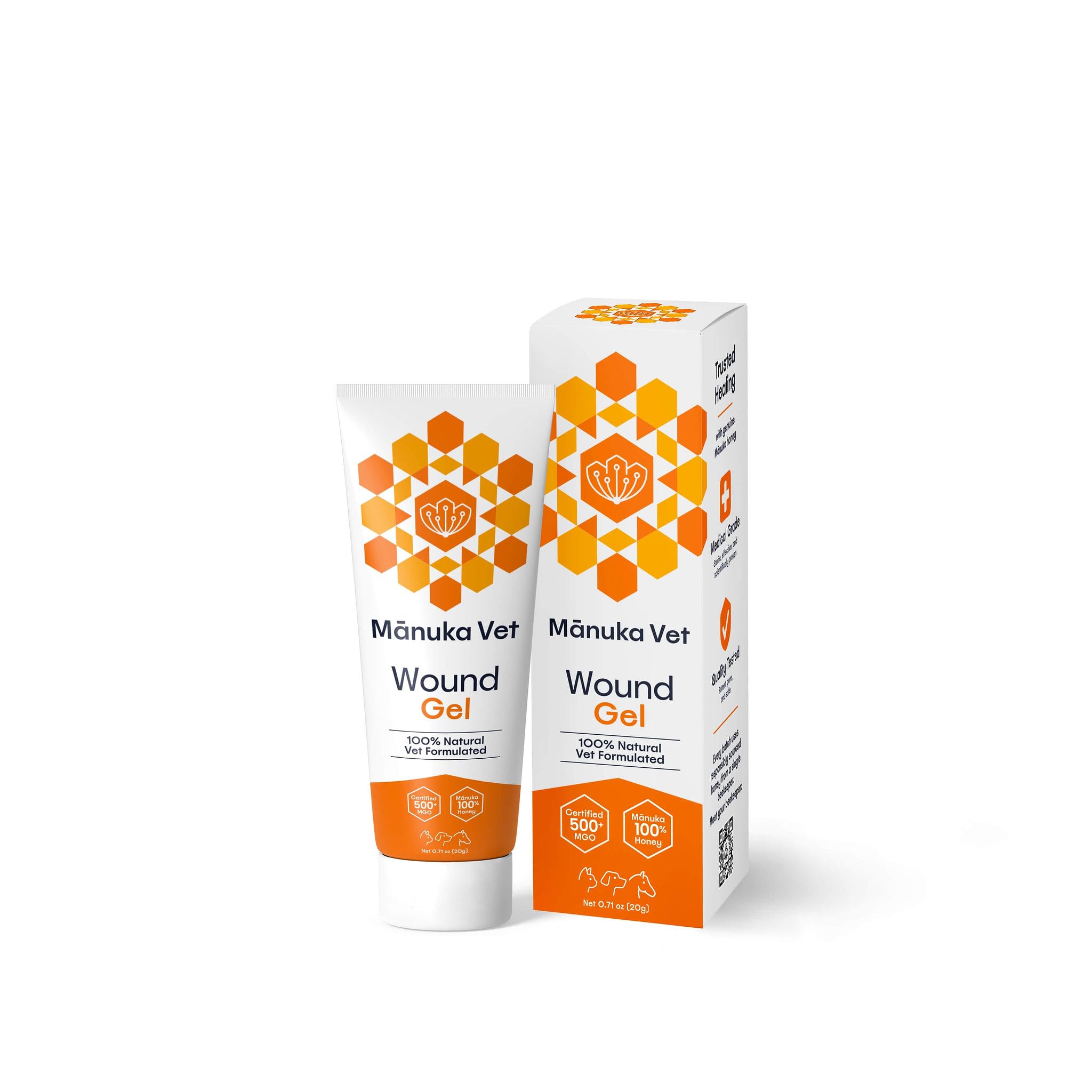 Gros plan texture du gel M Manuka Vet montrant onctuosité protectrice