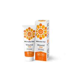 Gros plan texture du gel M Manuka Vet montrant onctuosité protectrice