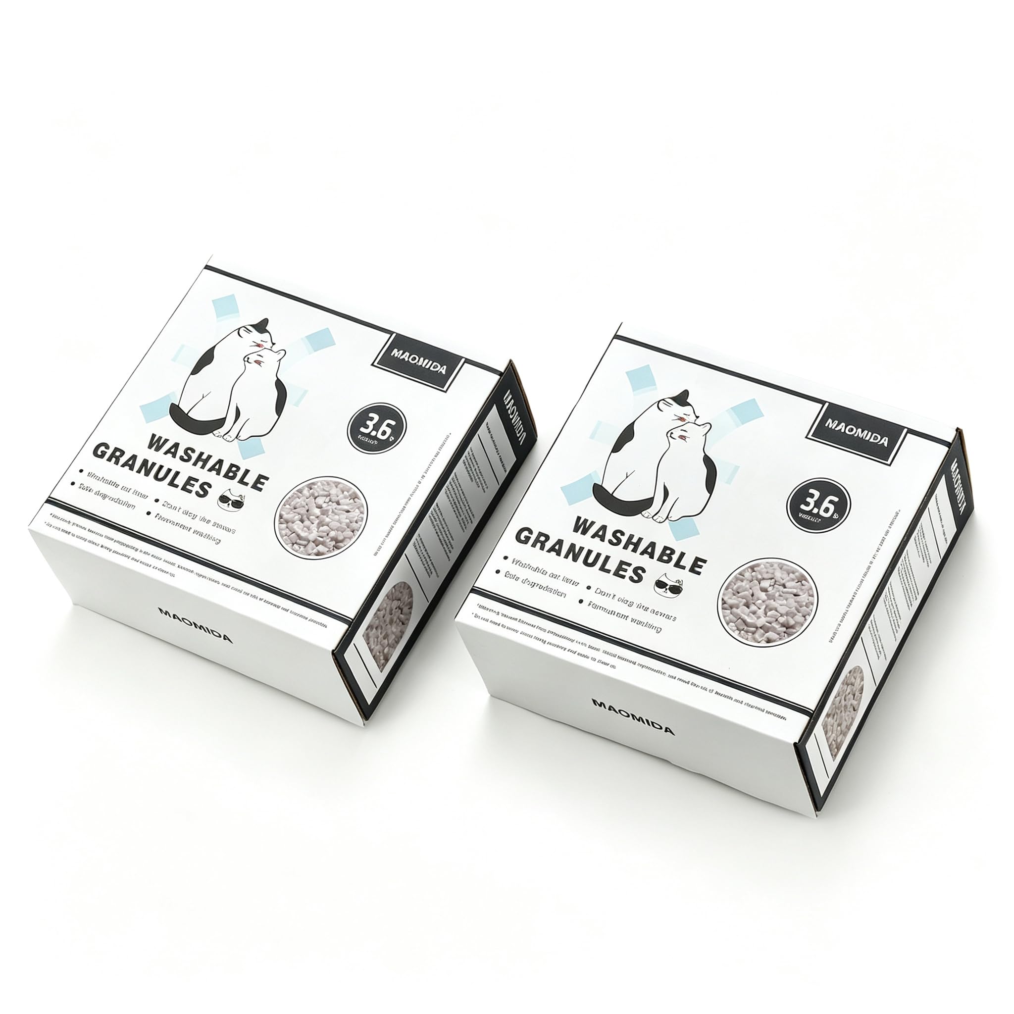 MAOMIDA granulés dans seau de compost illustrant option compostable