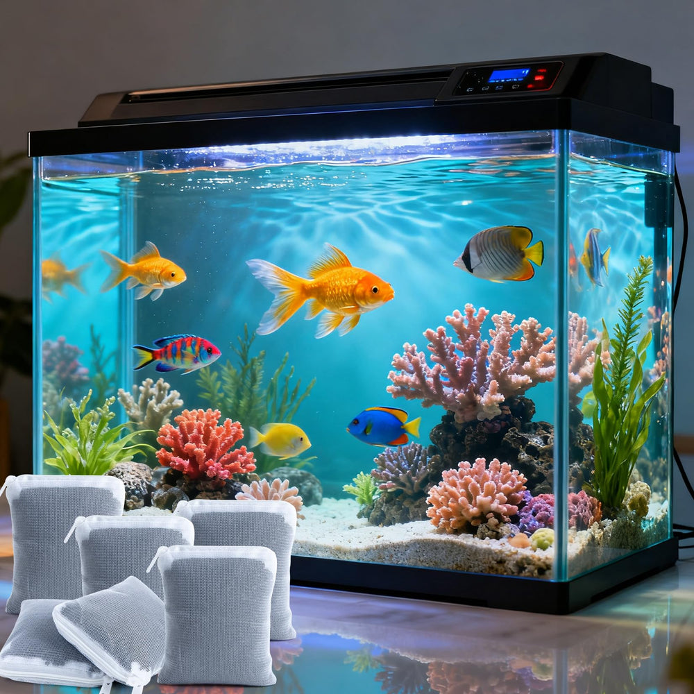 MAQIHAN aquarium après filtrage présentant eau claire et meilleure visibilité