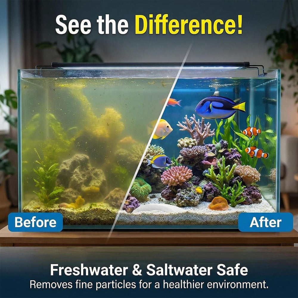 MAQIHAN tapis filtrant installé dans aquarium améliorant la clarté visuelle