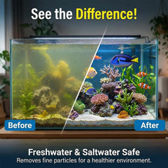 MAQIHAN tapis filtrant installé dans aquarium améliorant la clarté visuelle