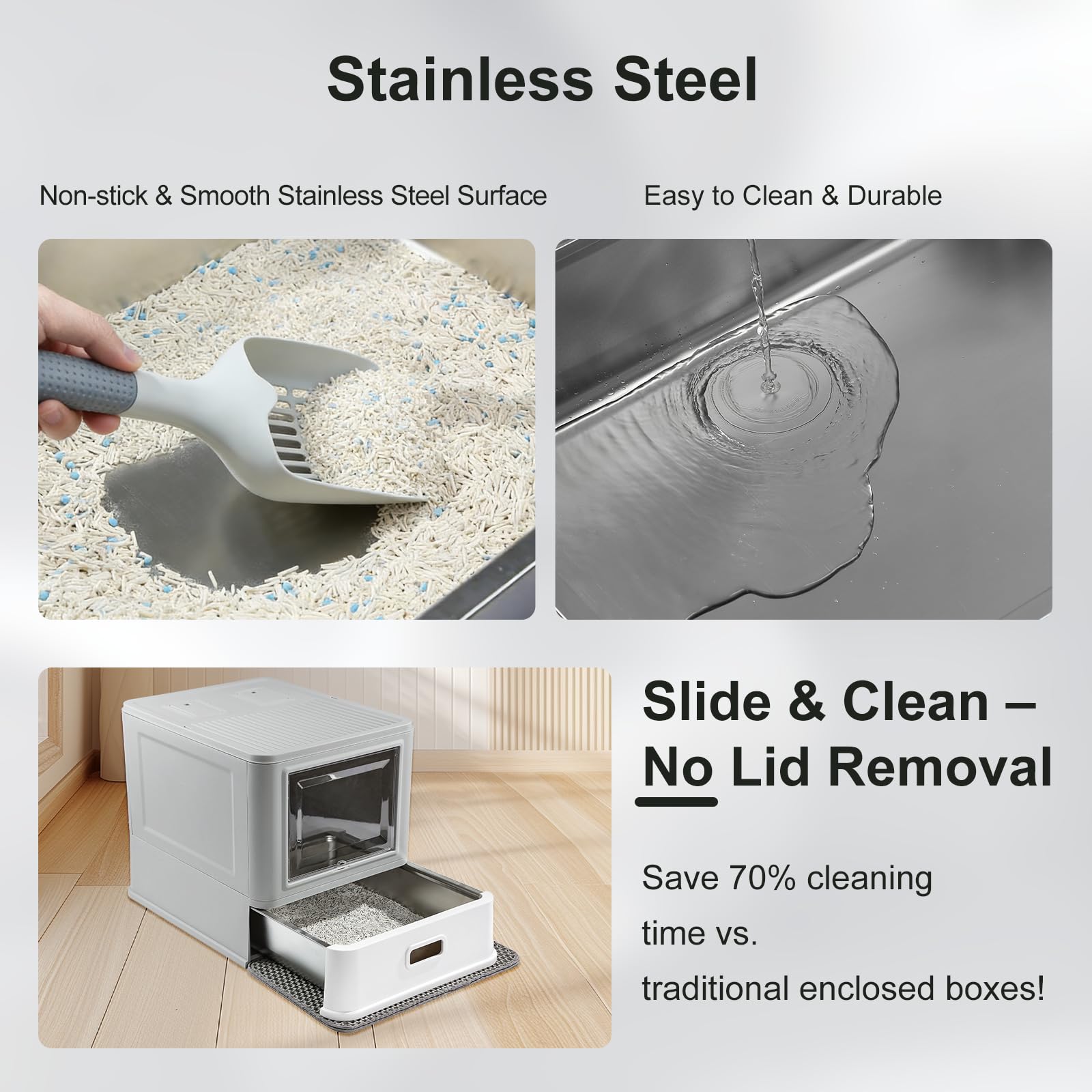 Marchul tiroir en acier inoxydable, nettoyage rapide et durable
