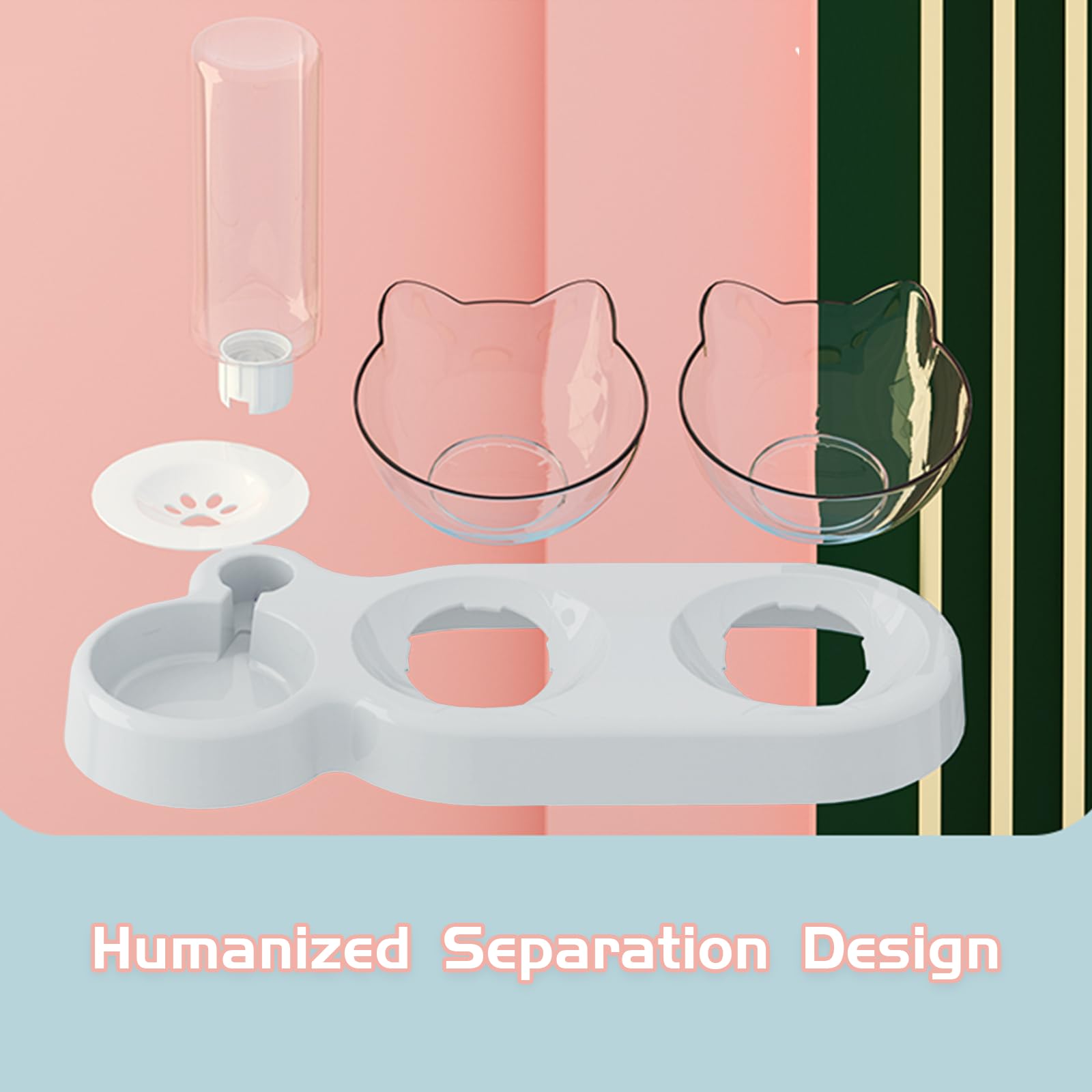 Marchul station de repas en situation domestique facilitant la routine animale