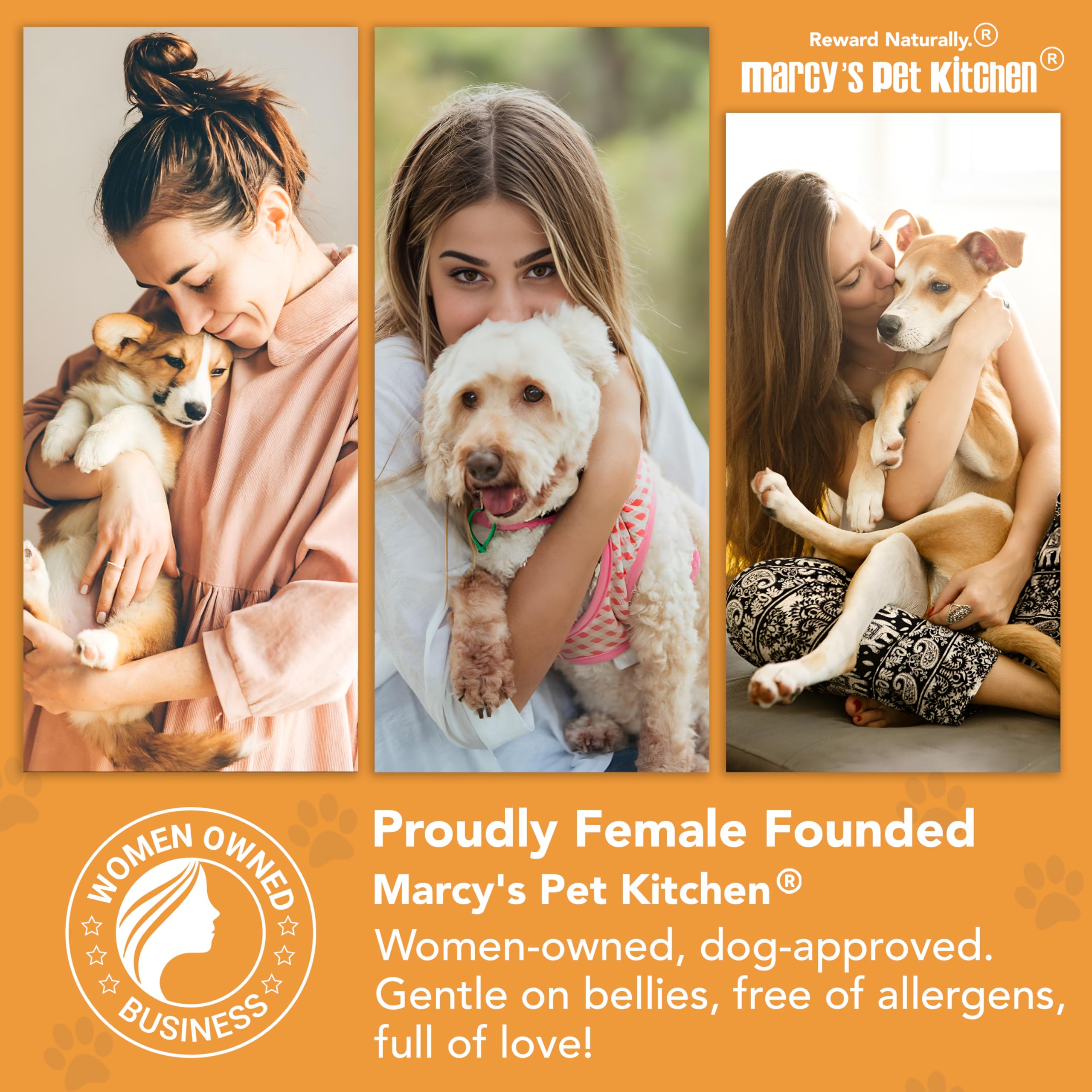 Marcy's Pet Kitchen moment lifestyle chien heureux dégustant biscuit