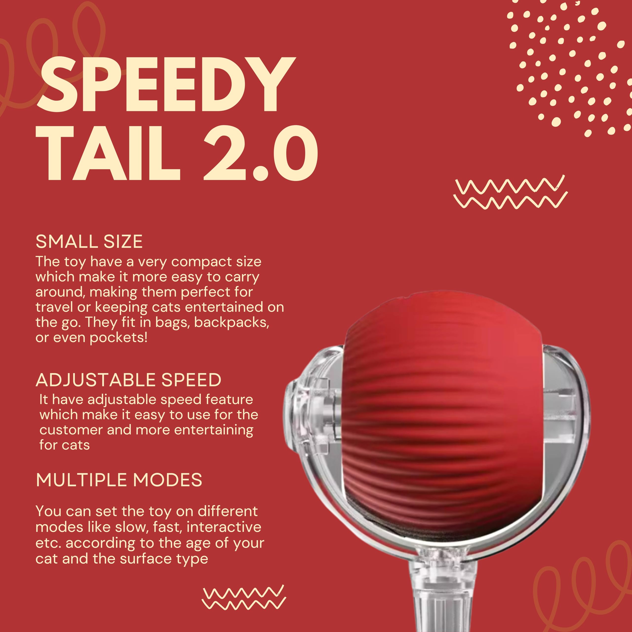 MARDYNUS Speedy Tail 2.0 en action avec un petit chien, favorise chasse simulée