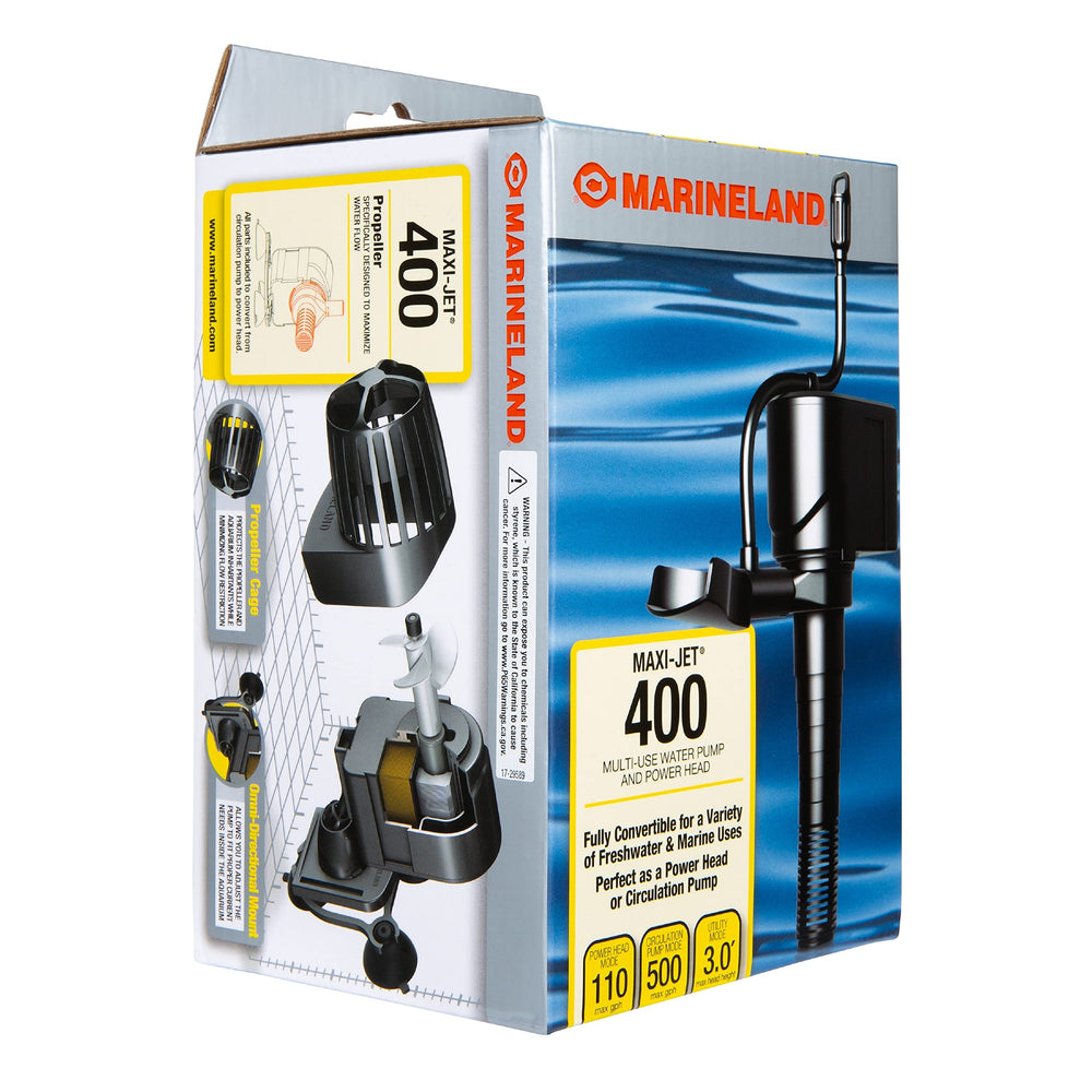 Marineland Maxi-Jet 400 installé dans aquarium améliorant mouvement et oxygénation