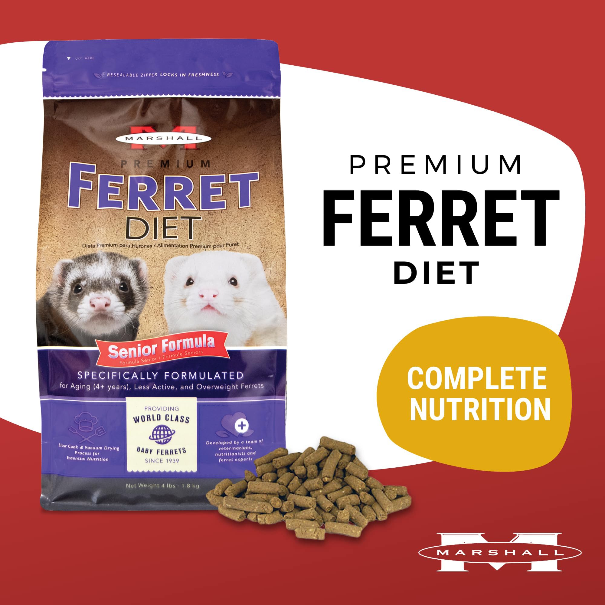 Marshall Pet Products gros plan des croquettes montrant texture appétente
