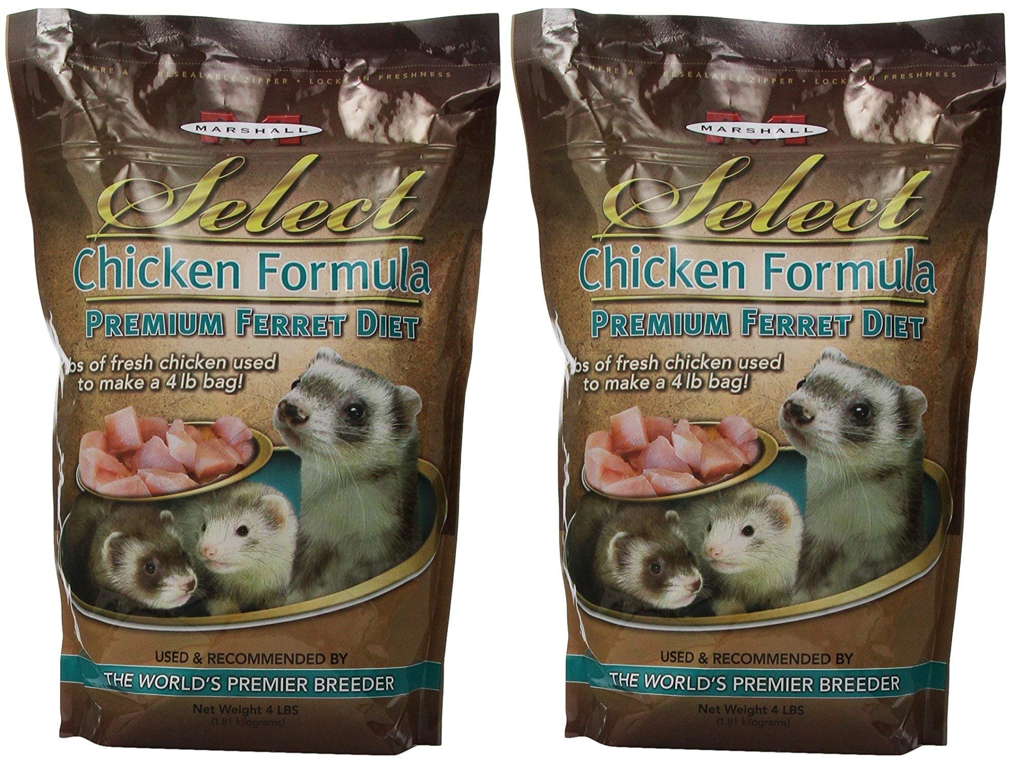 Marshall Pet Products emballage avant montrant la formule poulet et bénéfice nutritionnel