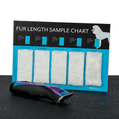 Master Grooming Tools en utilisation avec client montrant aide visuelle lors consultation