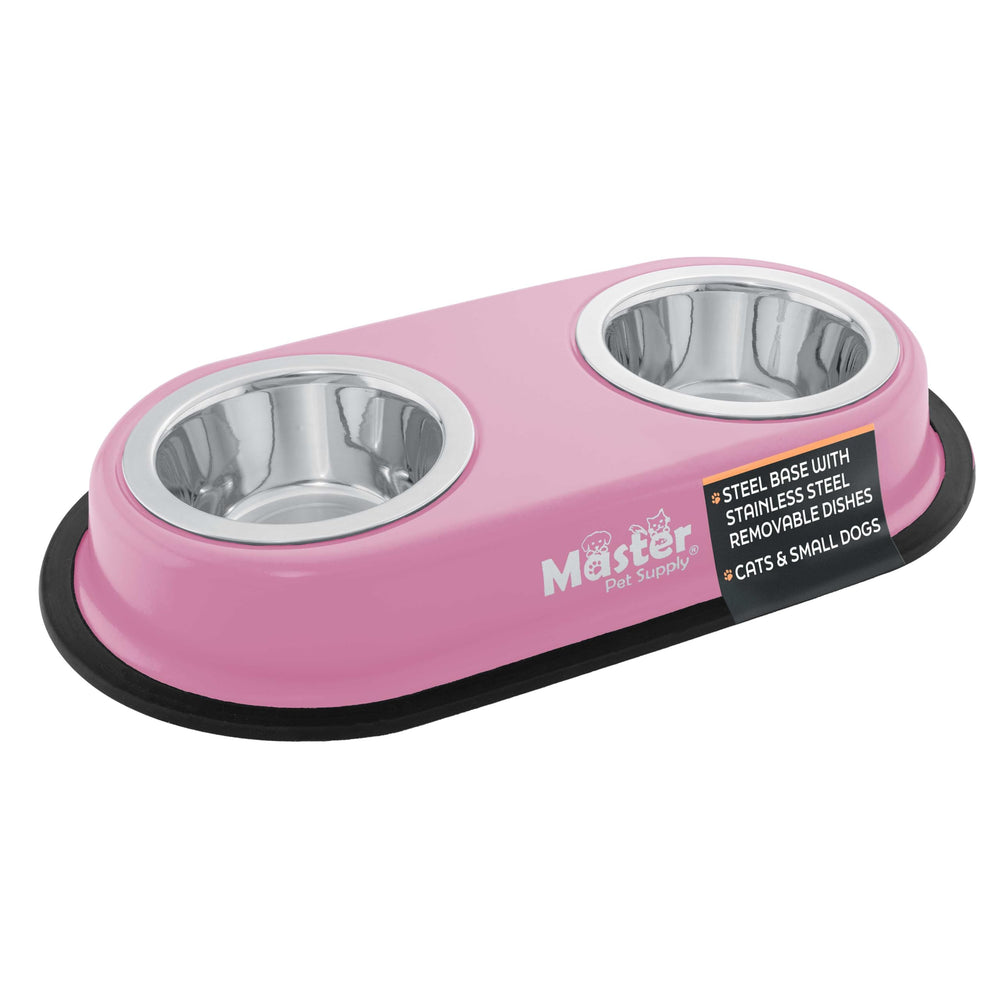 Master Pet Supply gamelles face avant couleur Hyper Pink, pratique et stylée