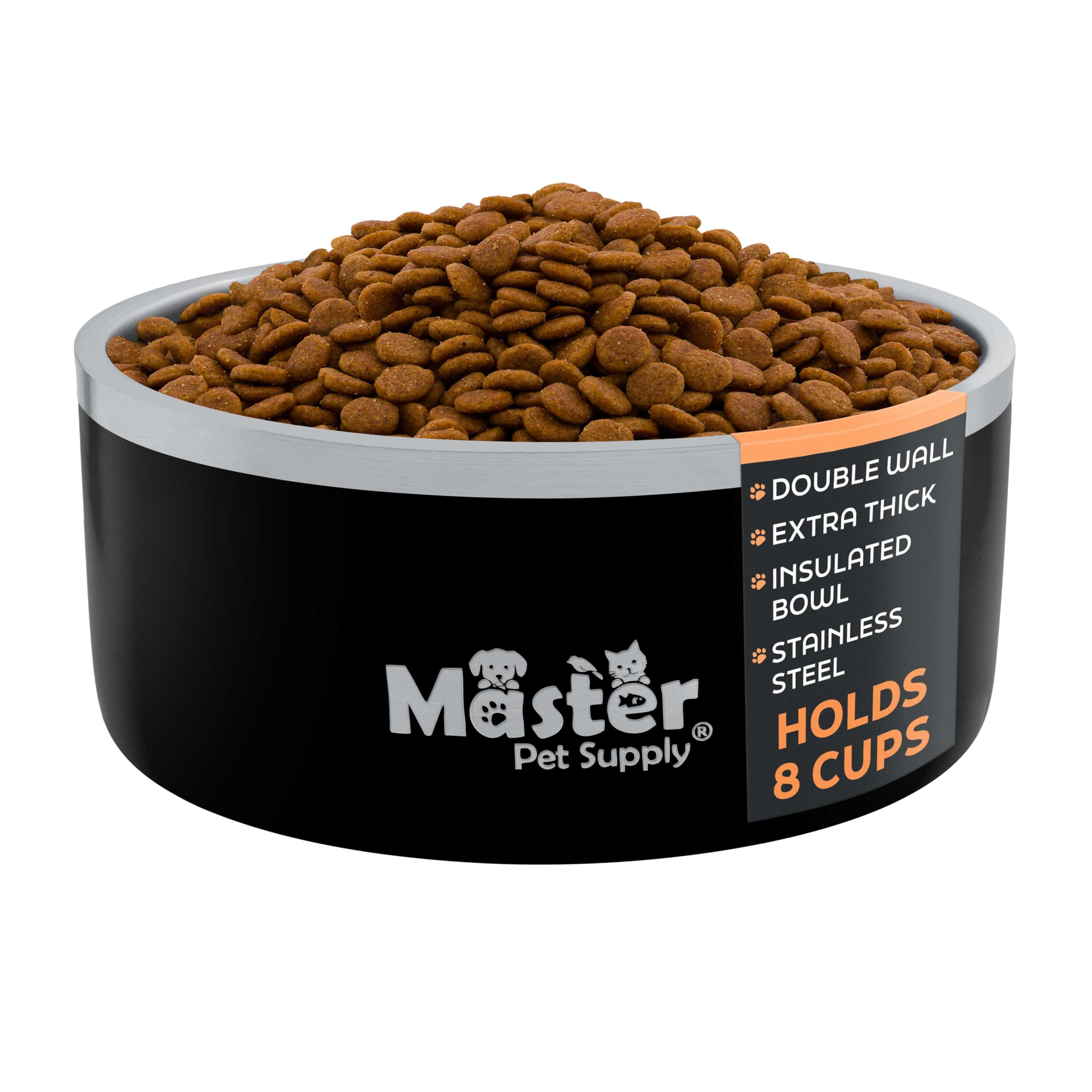 Master Pet Supply gamelle 64 oz vue avant robuste et stable