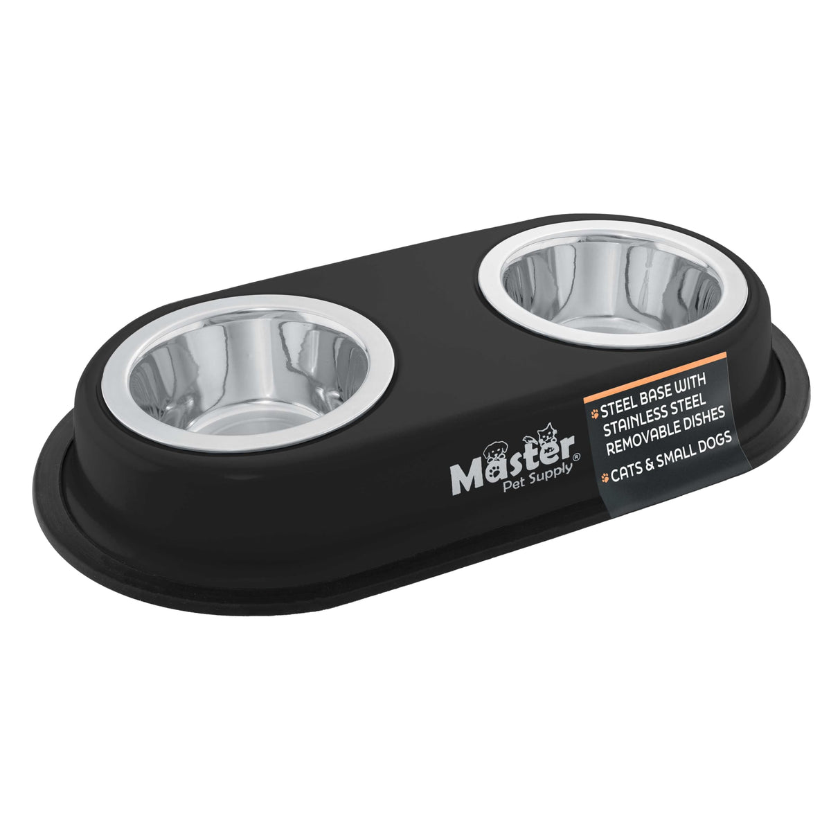Master Pet Supply gamelle double face montrant design élégant et praticité