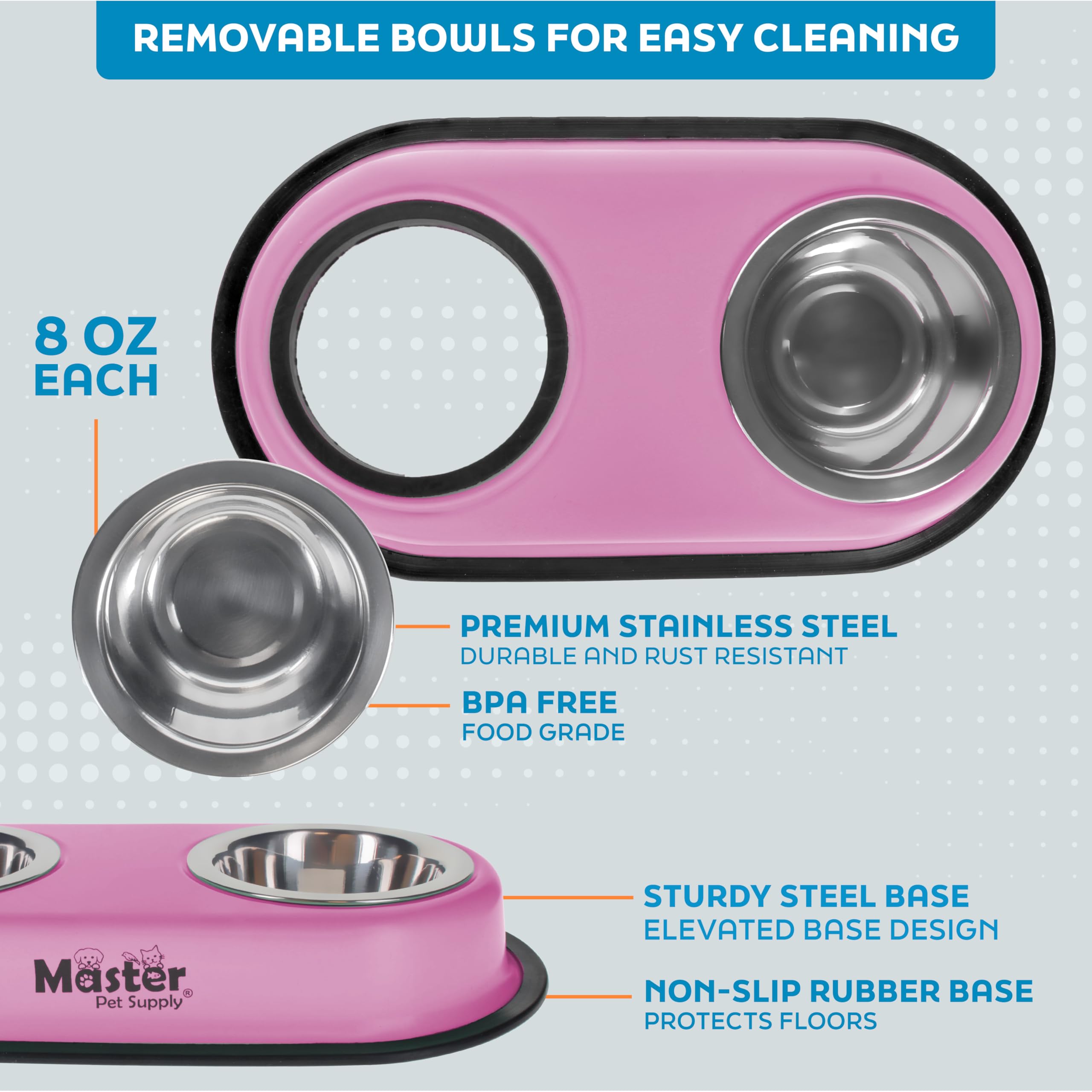 Master Pet Supply gamelles transport compact en mains, idéal voyage