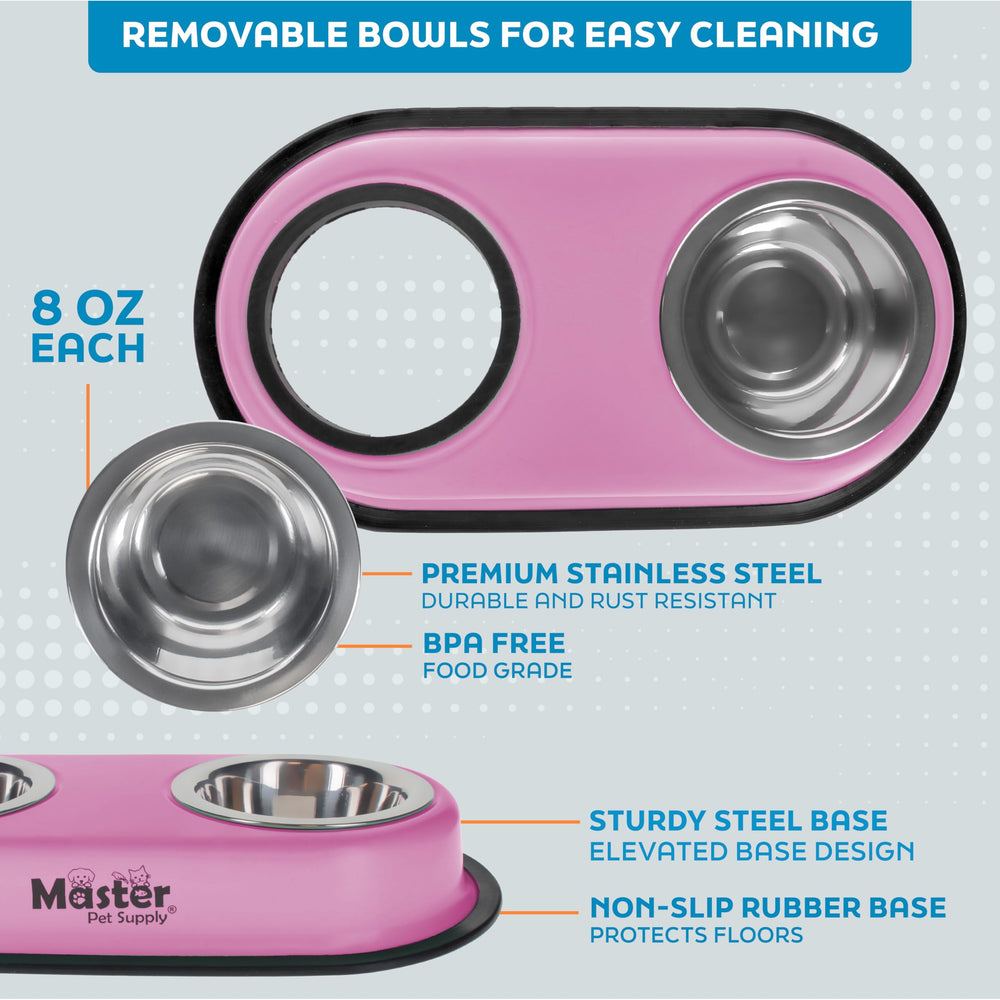 Master Pet Supply gamelles transport compact en mains, idéal voyage