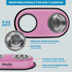 Master Pet Supply gamelles transport compact en mains, idéal voyage