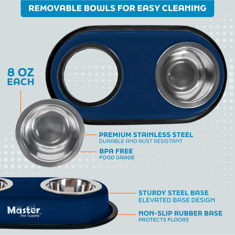 Master Pet Supply gamelles en usage par petit chien, repas plus confortable