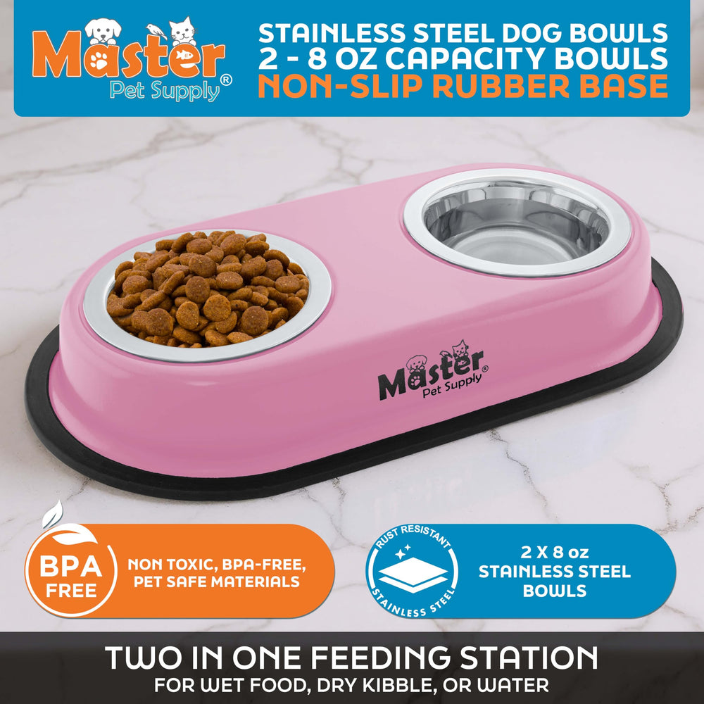 Master Pet Supply gros plan acier inoxydable, durable et hygiénique