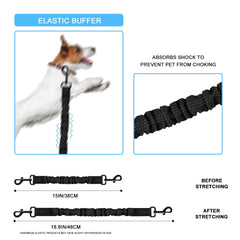 MATTISAM ceinture utilisée dans un panier de vélo, maintien du chien visible