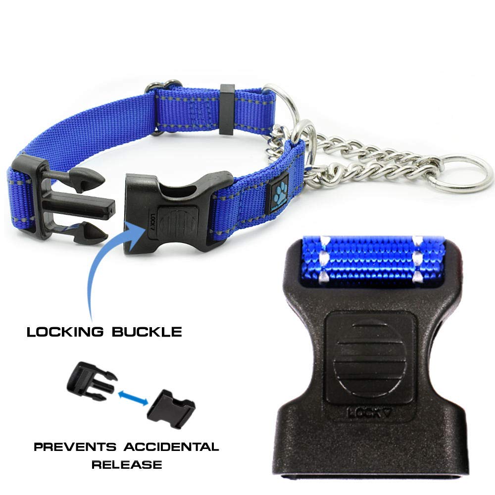 Max and Neo collier martingale détail de la chaîne en acier inoxydable durable