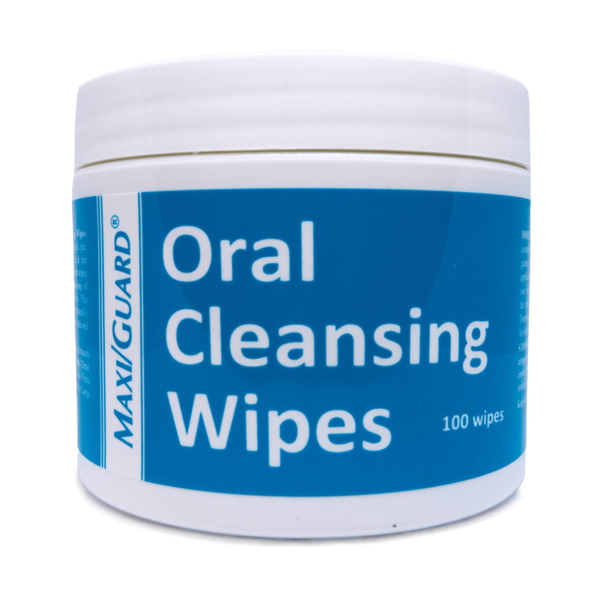 MAXI/GUARD emballage avant montrant 100 lingettes, pratique pour voyages