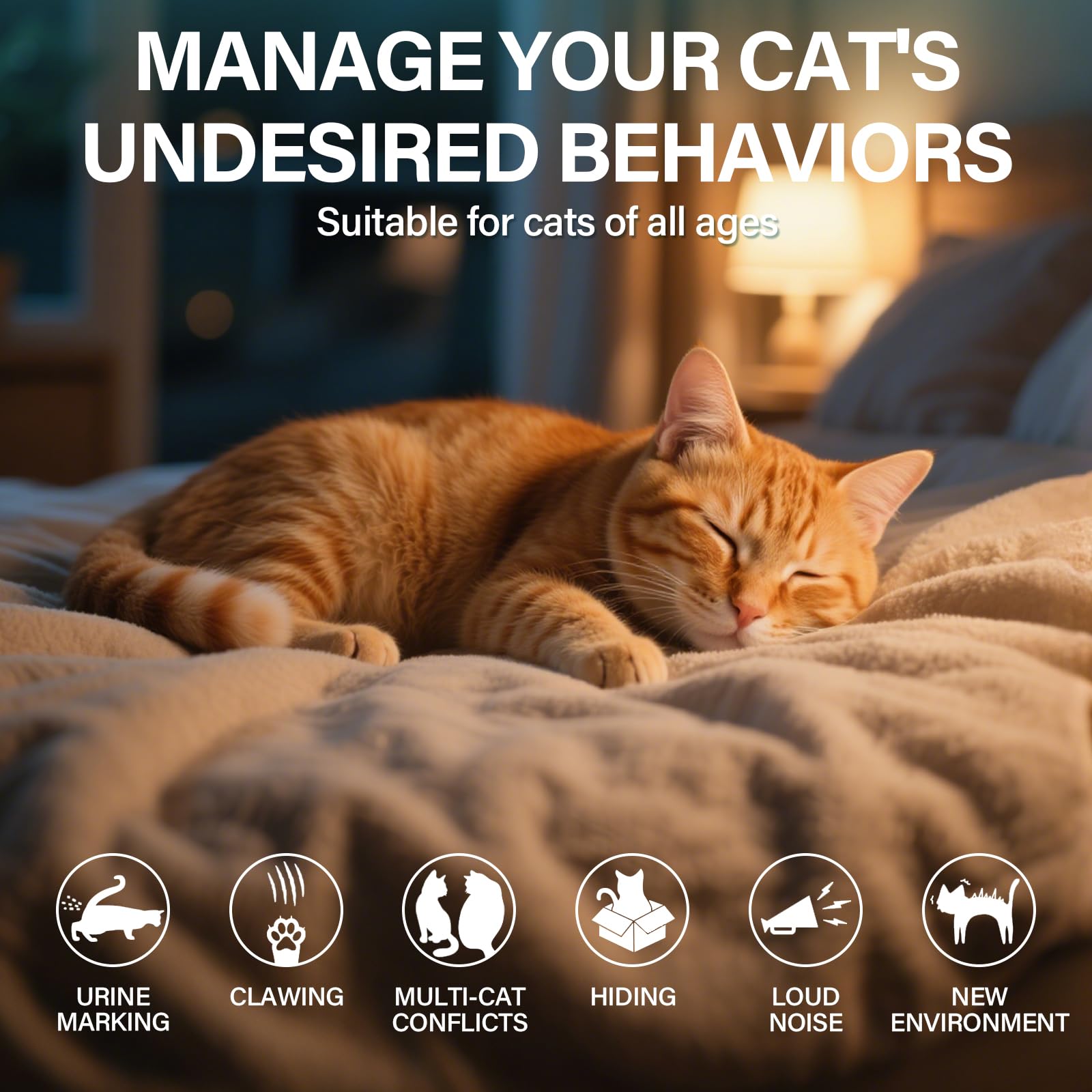 MAZHAOX diffuseur en usage dans un salon pour tranquilliser chat