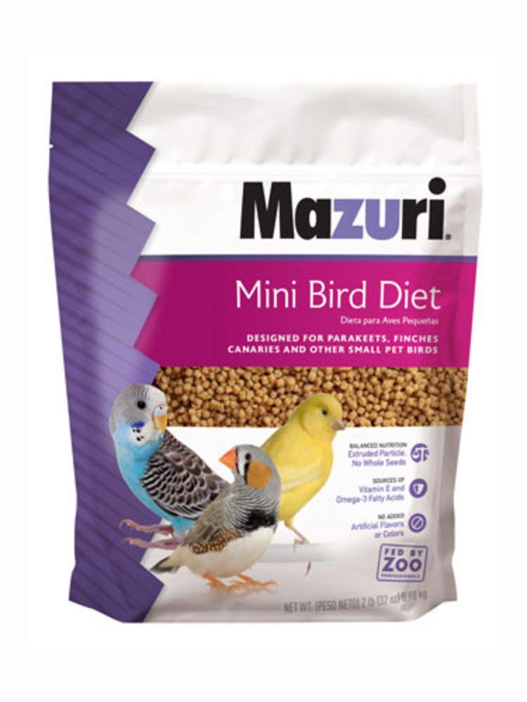 Mazuri sac 2 lb présenté en avant, emballage pratique et nutrition complète