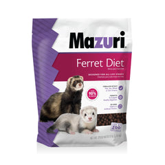 Mazuri paquet avant 5 lb affichant l’étiquette et l’avantage nutritionnel