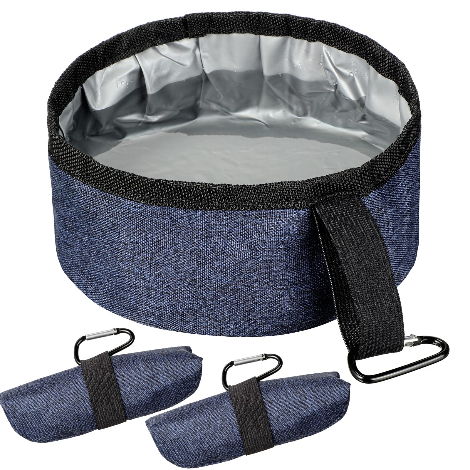 Meanplan gamelle pliable face bleue foncée montrant design et praticité