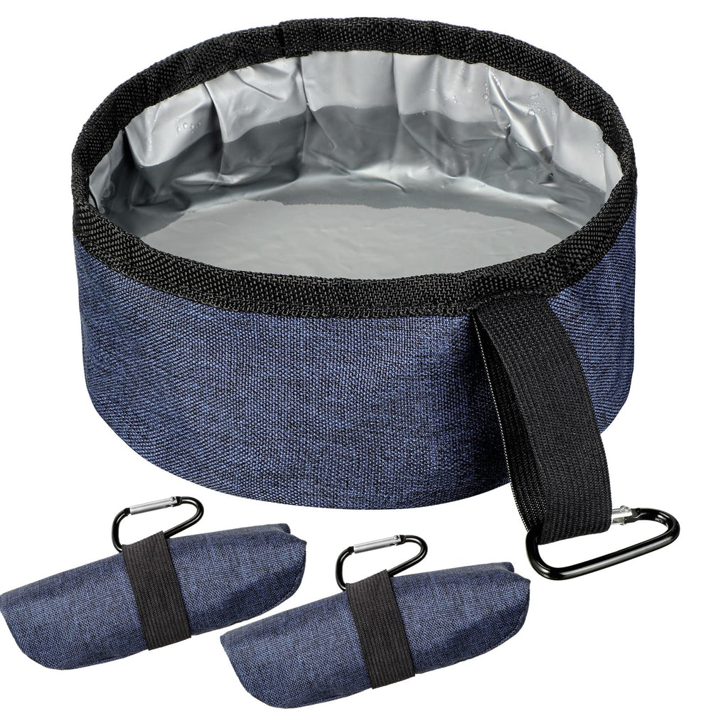Meanplan gamelle pliable face bleue foncée montrant design et praticité