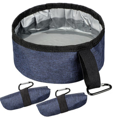 Meanplan gamelle pliable face bleue foncée montrant design et praticité